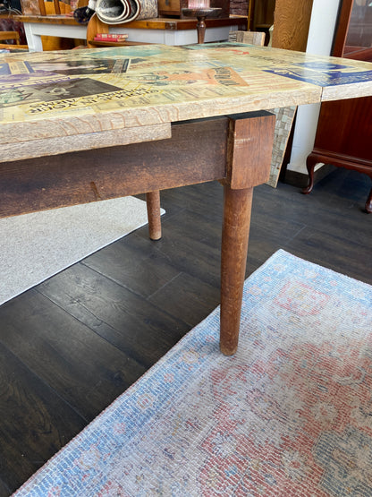 Arts & Crafts Oak Dining Table Upcycled