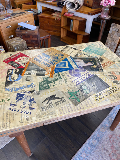 Arts & Crafts Oak Dining Table Upcycled