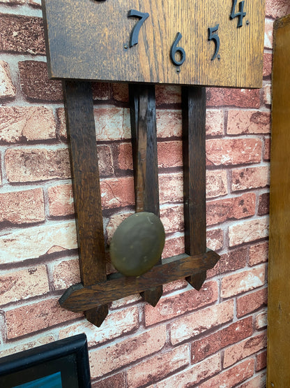 Arts & Crafts Oak Mission E.Ingraham Wall Clock
