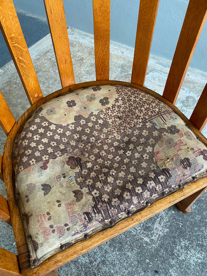 Arts & Crafts Quarter Sawn Oak Barrel Armchair
