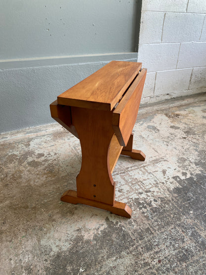 Arts & Crafts Rimu Drop Leaf End Occasional Table