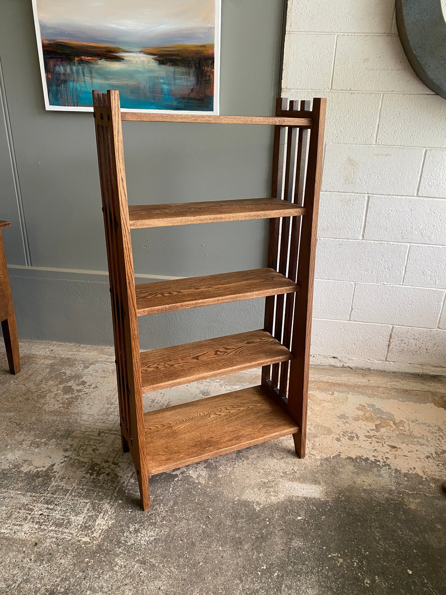 Arts & Crafts Solid Oak Bookcase