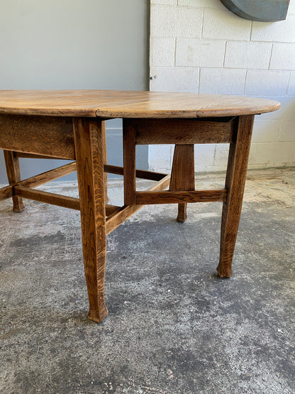 Arts & Crafts Solid Oak Drop Leaf Dining Table