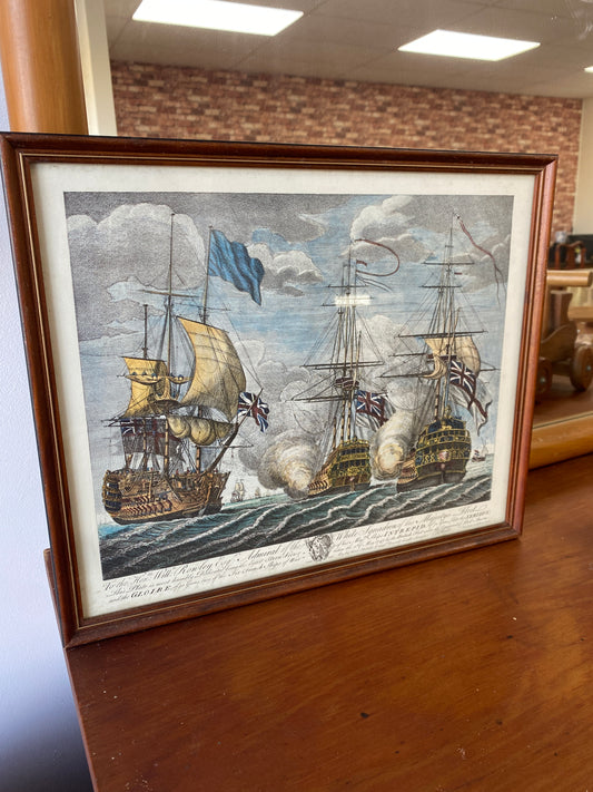 BATTLE of CAPE FINISTERRE 1747 - Maritime Naval Battle Art Print