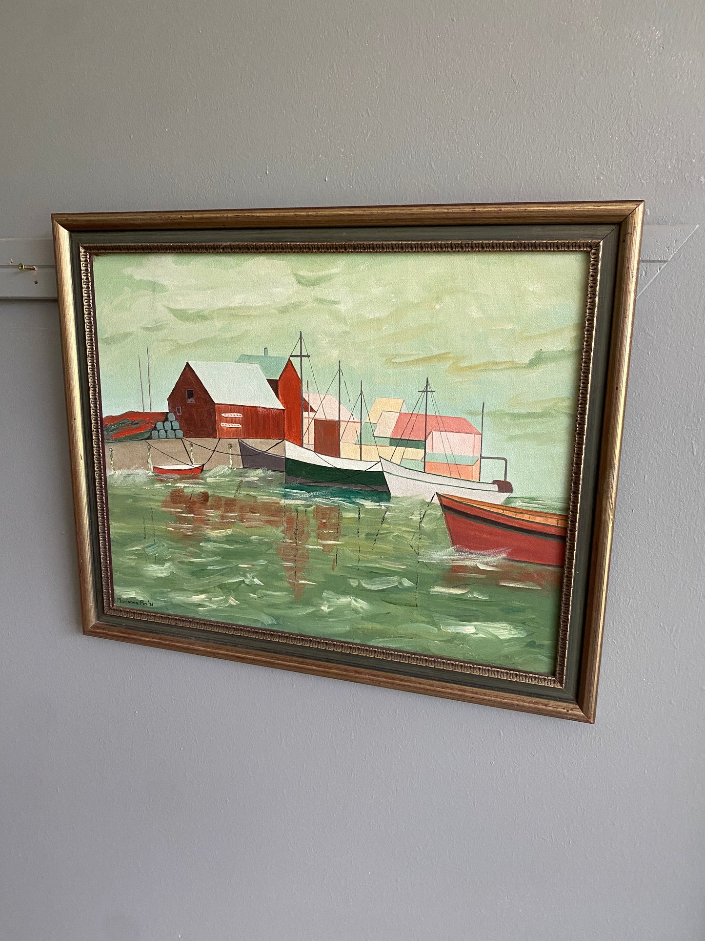 Boats at The Wharf by Marianne Piri (1981)