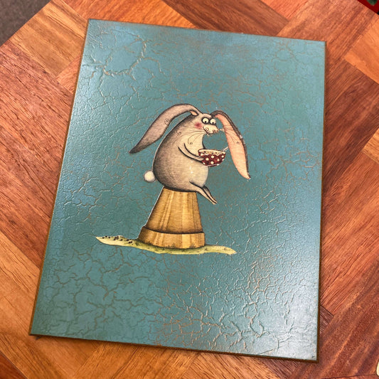 Bunny Decoupage Wall Hanging