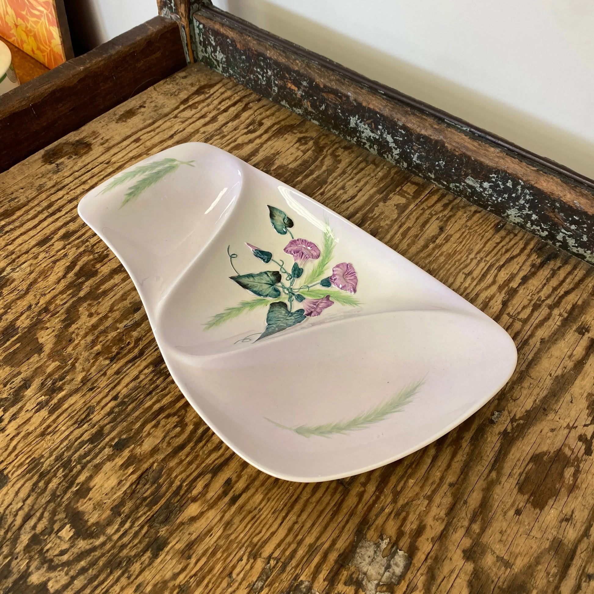 Carlton Ware Lilac Large Triple Serving Dish - Plots & Pickles