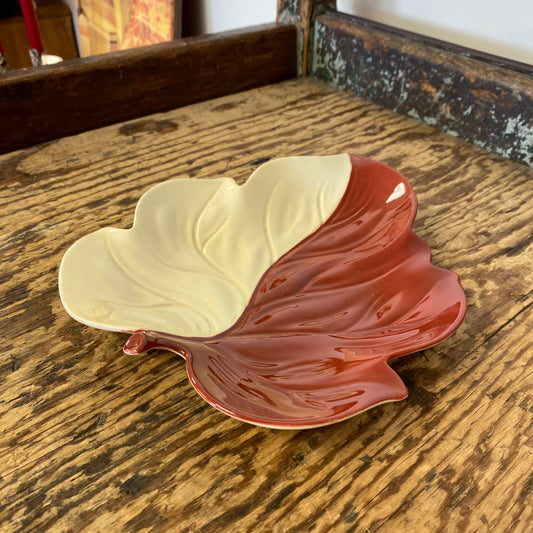 Carlton Ware Medium Red Leaf Dish - Plots & Pickles