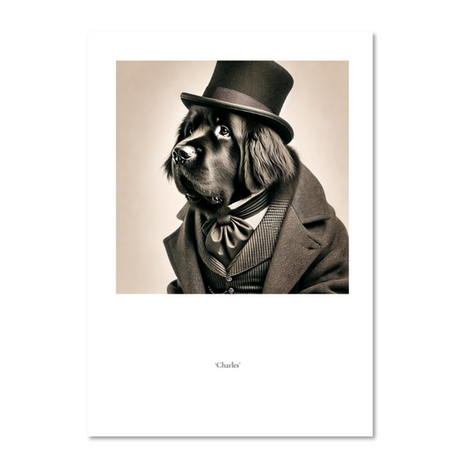 Charles Dickens - Vintage Dogs Art Print