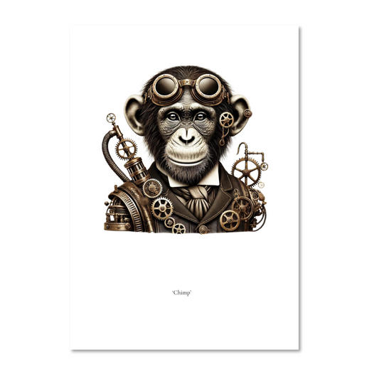 Chimp - Steampunk Animals Fine Art Print