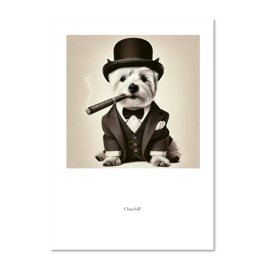 Churchill - Vintage Dogs Art Print