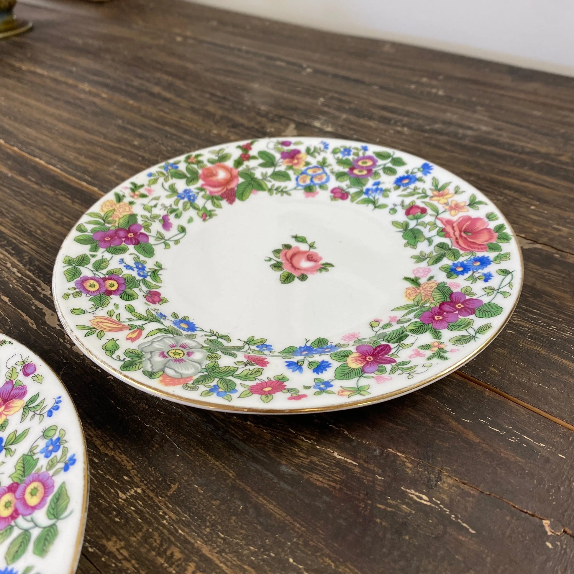 Crown Staffordshire Side Plates - Pair - Plots & Pickles