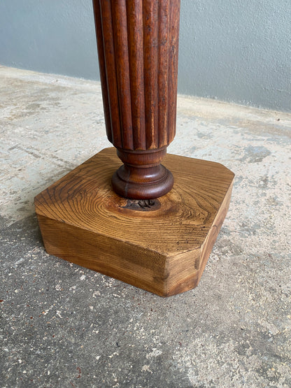 Custom Made Chunky Vintage Oak Mini Plant Stand