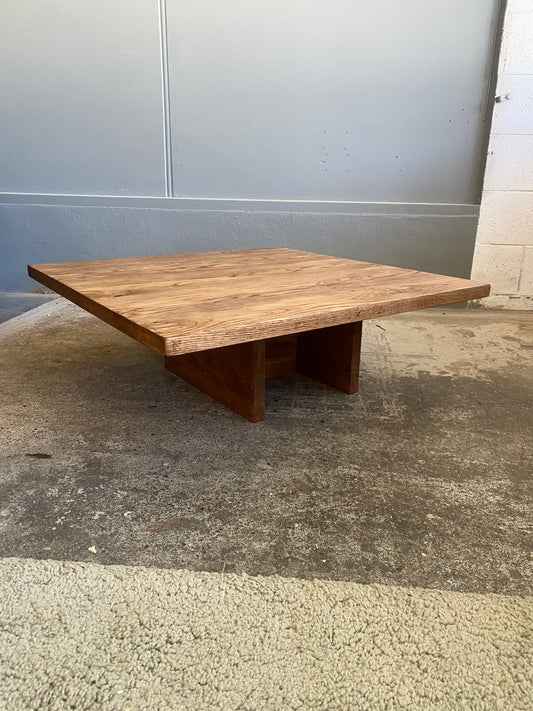 Custom Made Rustic Reclaimed Oak Low Coffee Table