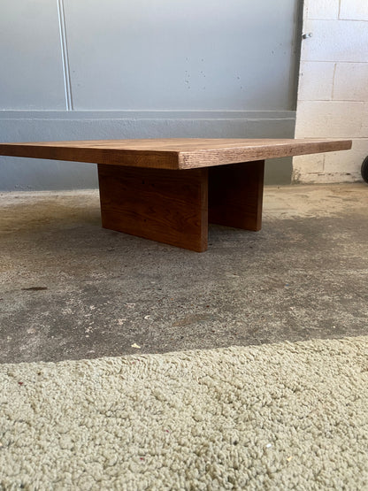 Custom Made Rustic Reclaimed Oak Low Coffee Table