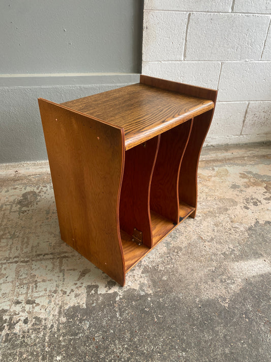 Custom Made Vintage Tiger Oak Record Box