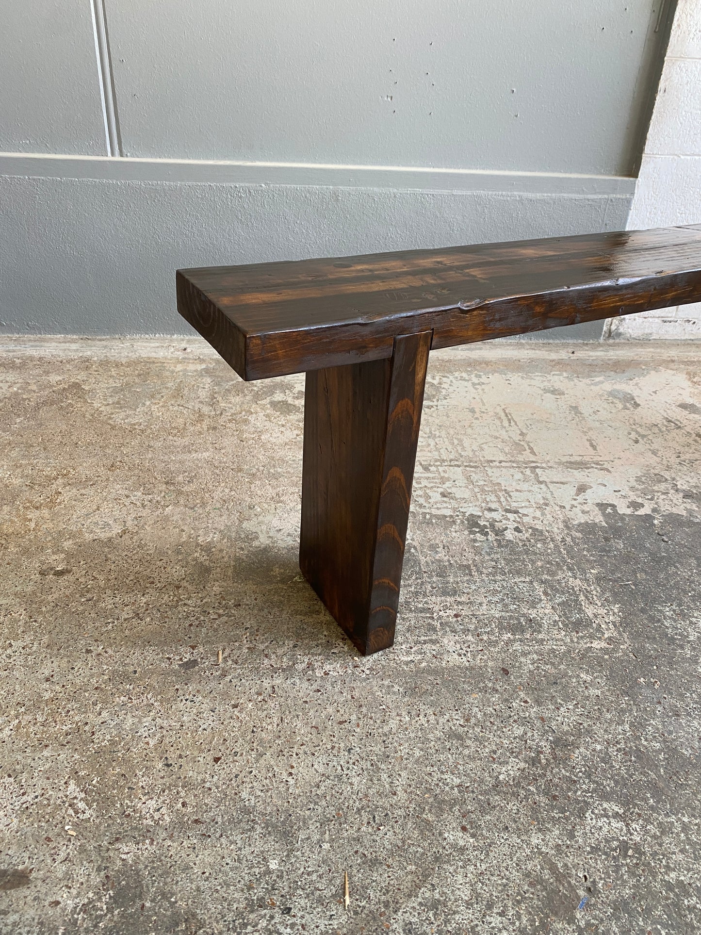 Custom Reclaimed Timber Indoor Bench 1.4m (Dark)