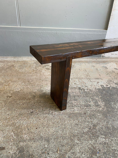 Custom Reclaimed Timber Indoor Bench 1.4m (Dark)