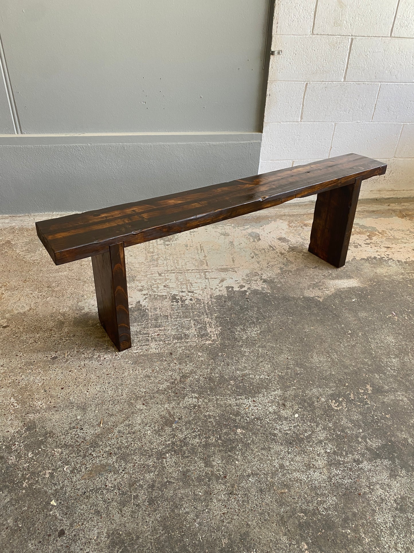 Custom Reclaimed Timber Indoor Bench 1.4m (Dark)