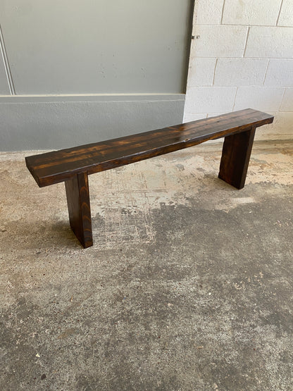 Custom Reclaimed Timber Indoor Bench 1.4m (Dark)