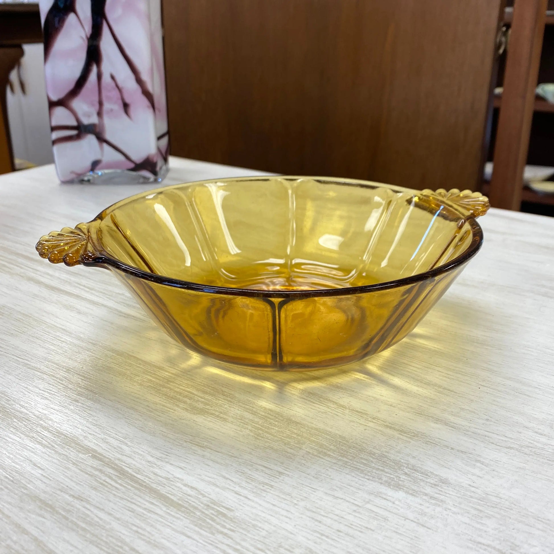 Deco Amber Glass Dish - Plots & Pickles