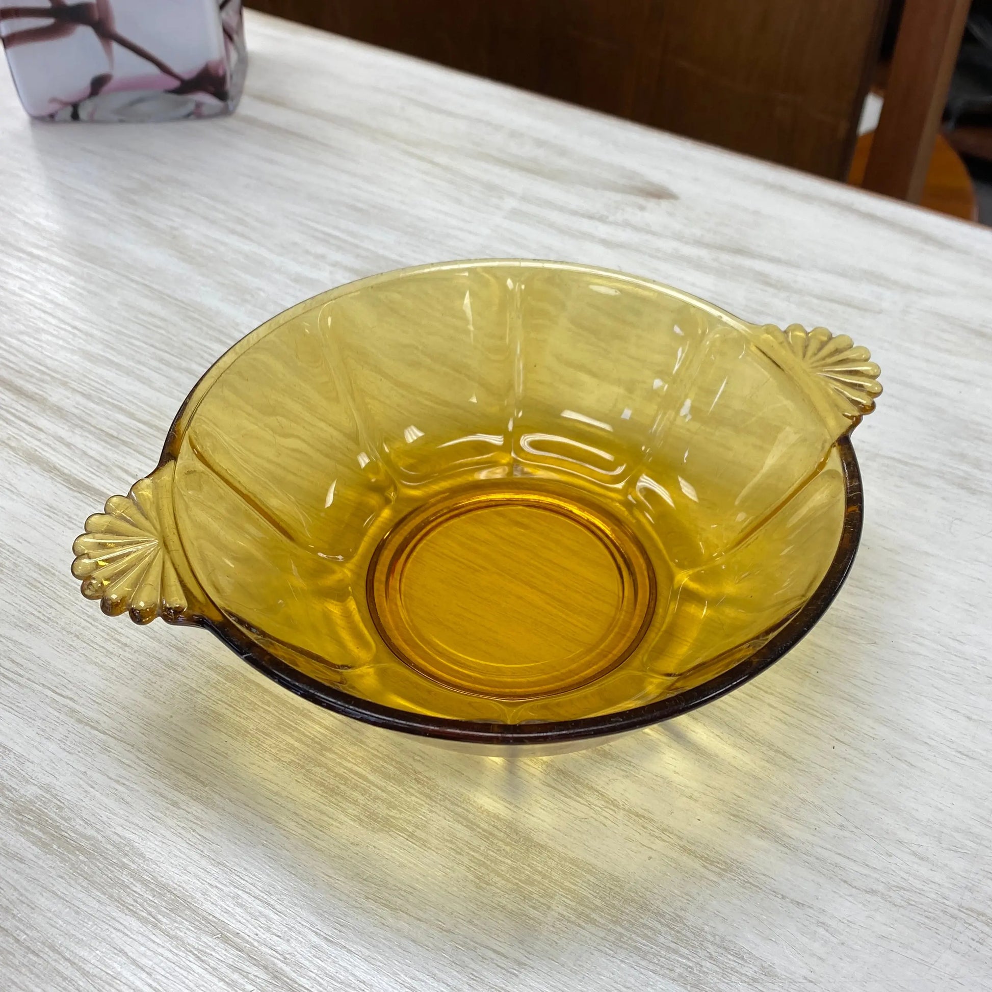 Deco Amber Glass Dish - Plots & Pickles