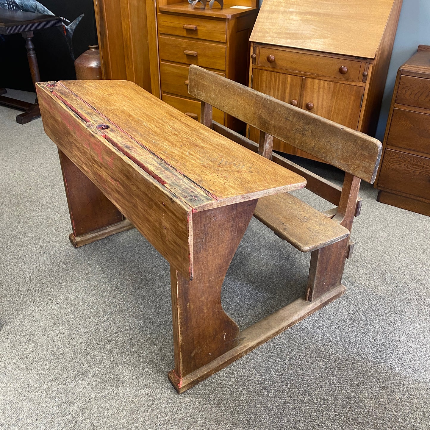 Double Colonial Kauri School Desk