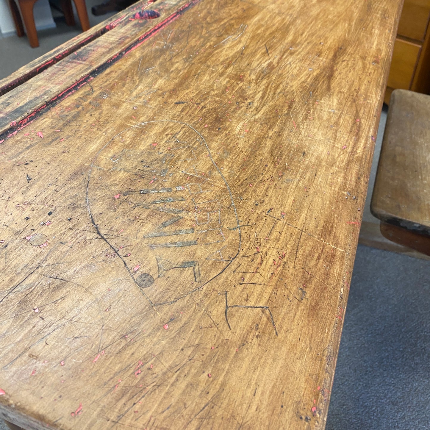 Double Colonial Kauri School Desk