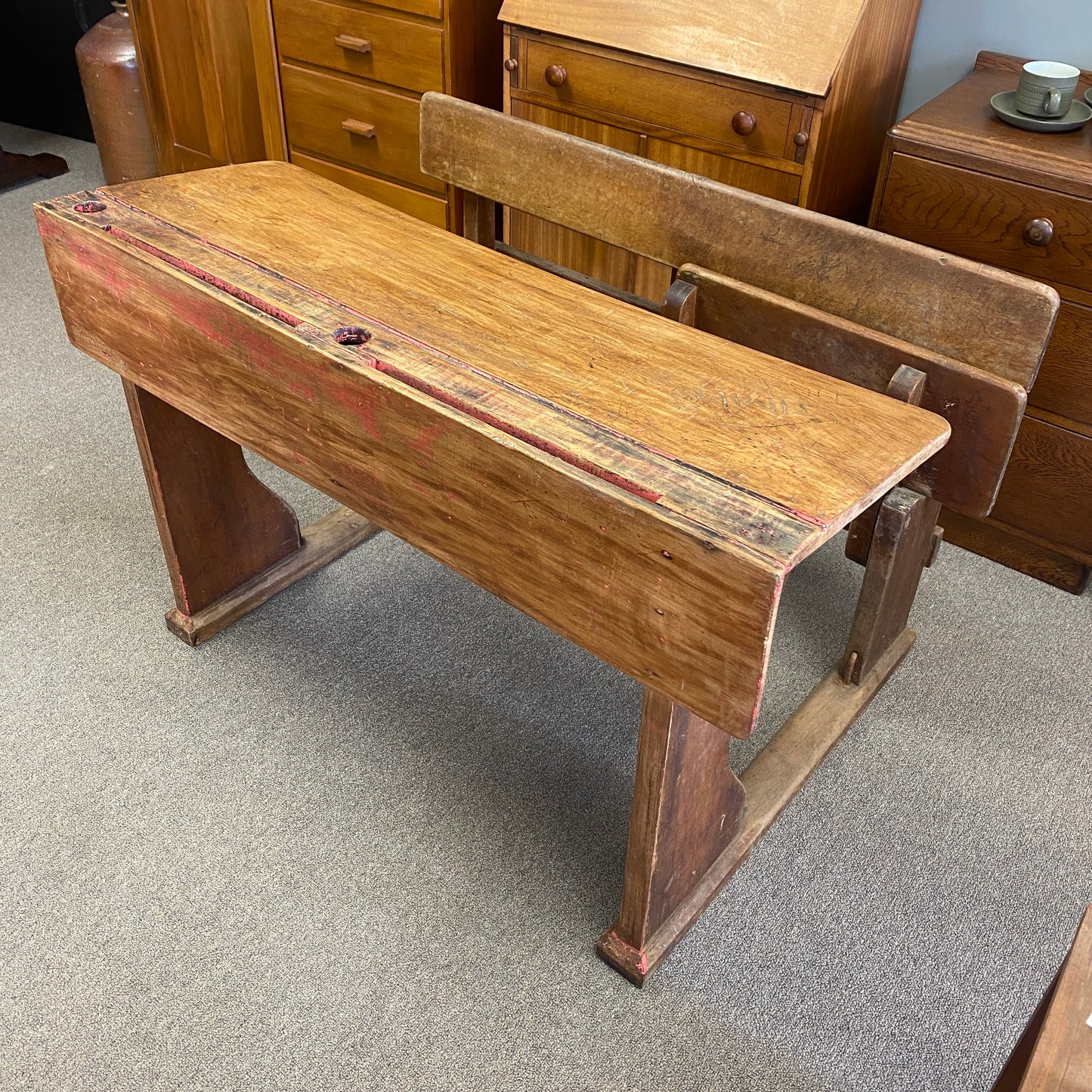 Double Colonial Kauri School Desk