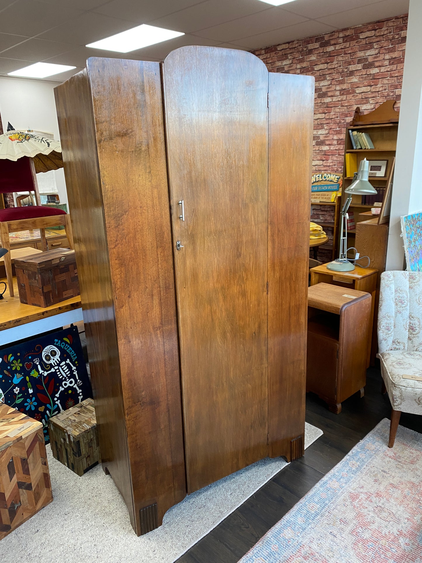 Art Deco Solid Wood Wardrobe