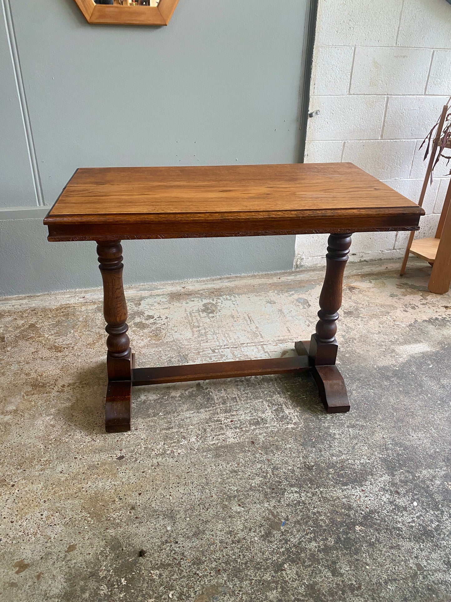 Edwardian Solid Oak Refectory/Hall Table