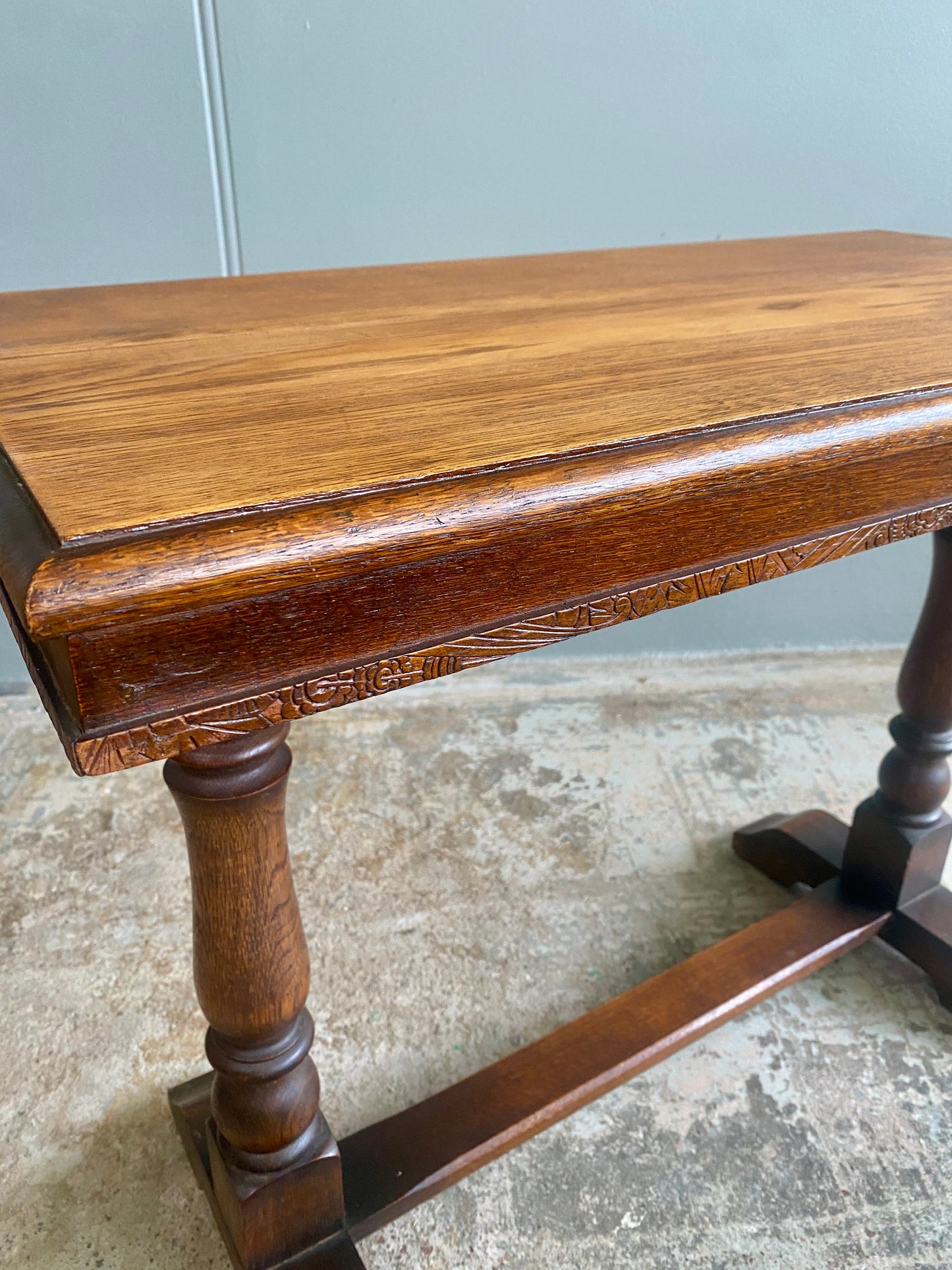 Edwardian Solid Oak Refectory/Hall Table
