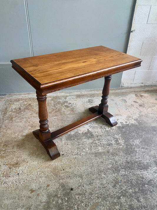 Edwardian Solid Oak Refectory/Hall Table