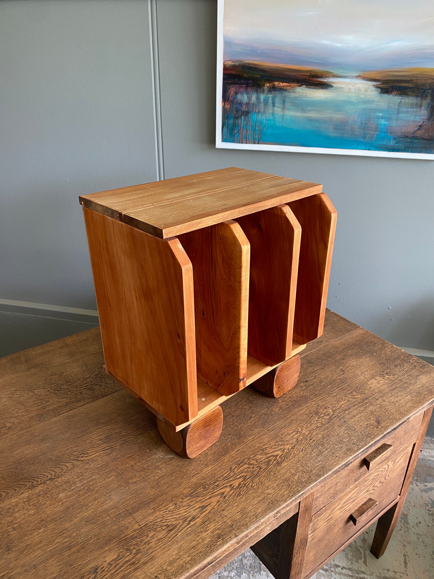 Handmade Oak, Rimu & Macrocarpa LP Rack