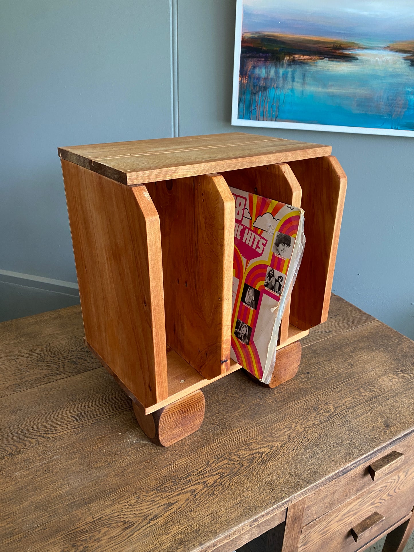 Handmade Oak, Rimu & Macrocarpa LP Rack