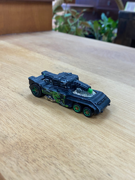 Hot Wheels Invader Tank Black and Green