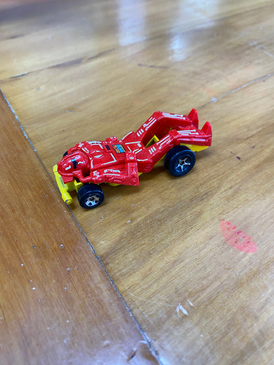 Hot Wheels Zombot Red & Yellow Loose Die Cast Car 2017