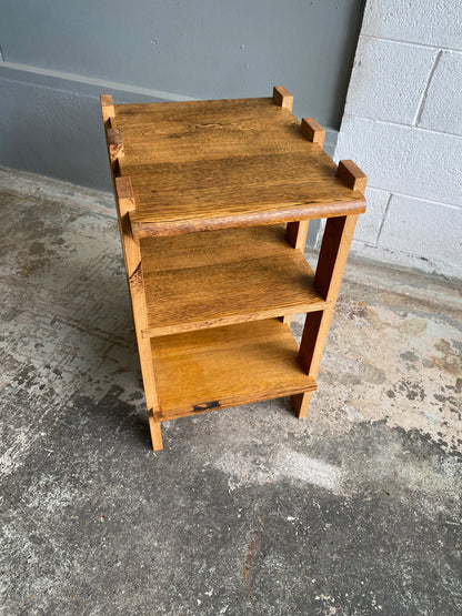 'The Rae' - Tiger Oak Custom Side Table