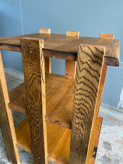 'The Rae' - Tiger Oak Custom Side Table