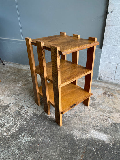 'The Rae' - Tiger Oak Custom Side Table