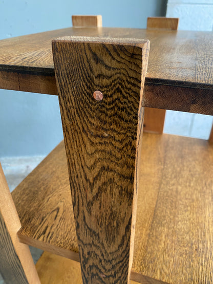 'The Rae' - Tiger Oak Custom Side Table