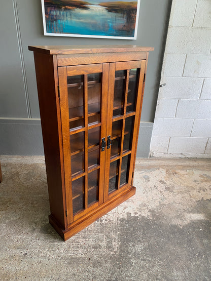 Mission Style Solid Oak Display/Bookcase