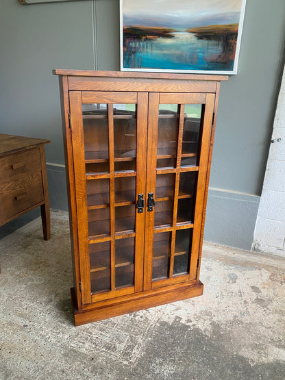 Mission Style Solid Oak Display/Bookcase