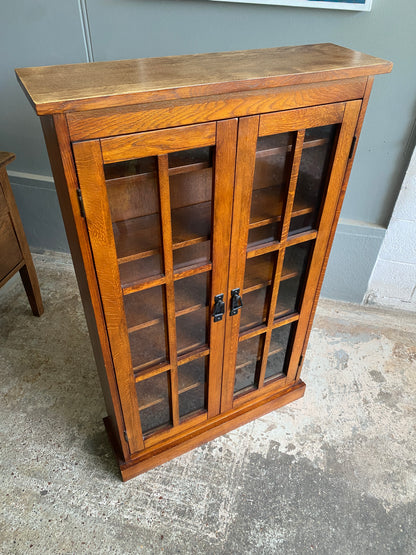 Mission Style Solid Oak Display/Bookcase