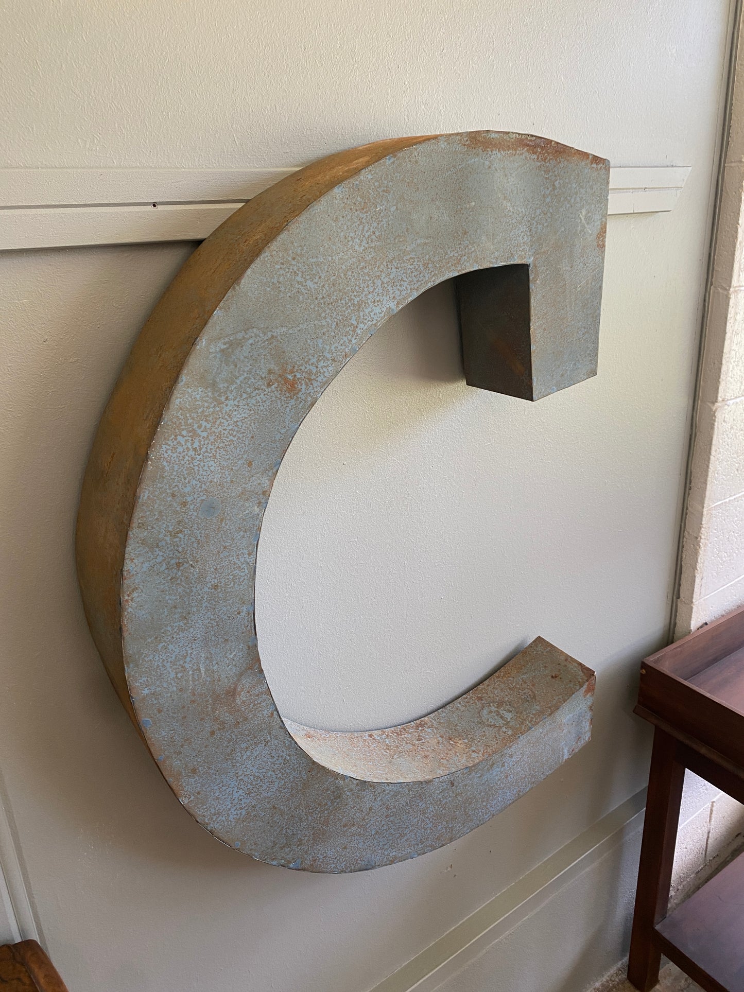 Industrial Metal Sign - Letter 'C'
