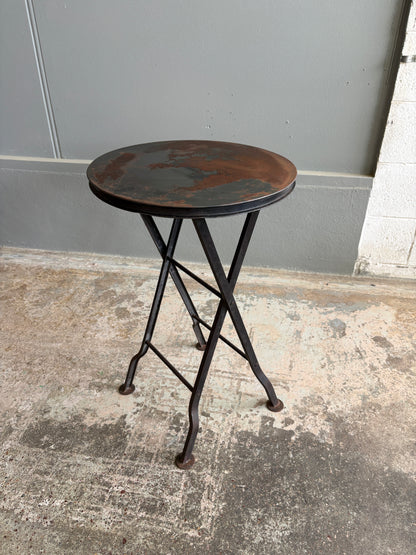 Industrial Steel Side Table