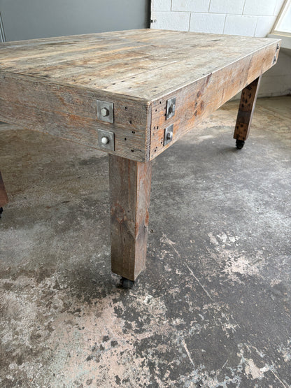 Industrial Style Reclaimed Dining Table