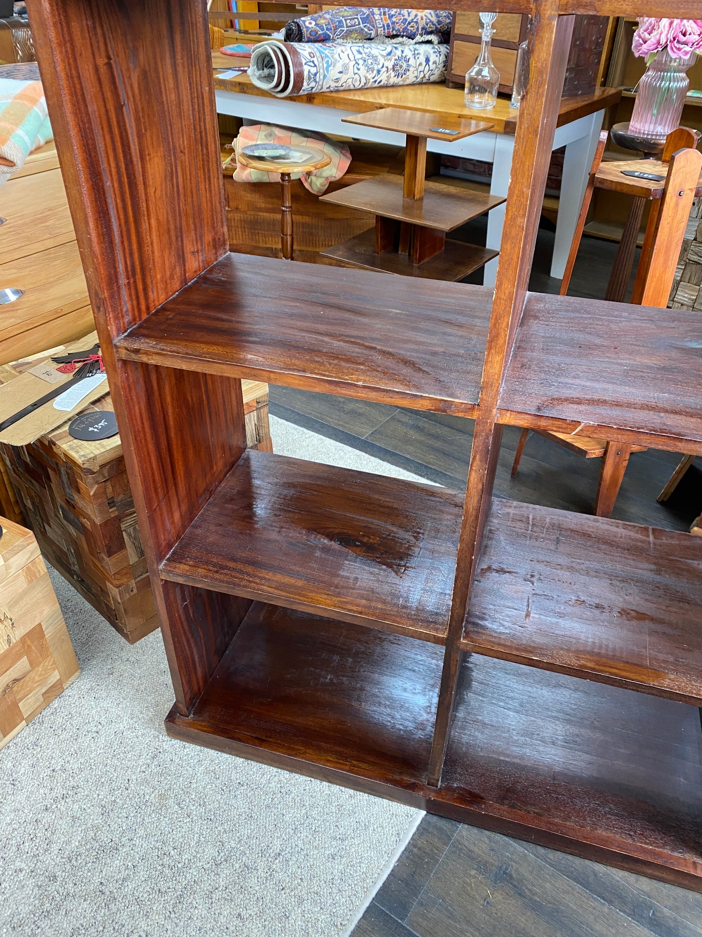 Large Solid Teak Bookcase
