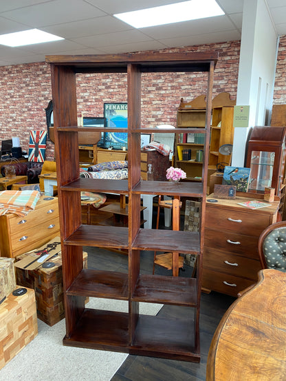 Large Solid Teak Bookcase