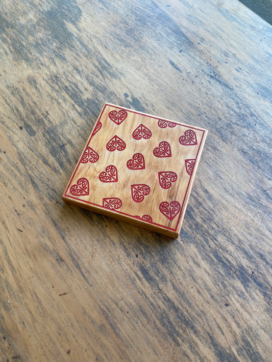 * Limited Edition * Rimu My Kiwi Heart Mini Coasters x 4